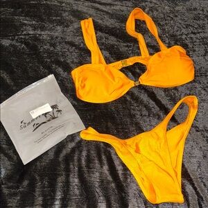Vibrant Orange Bikini Set